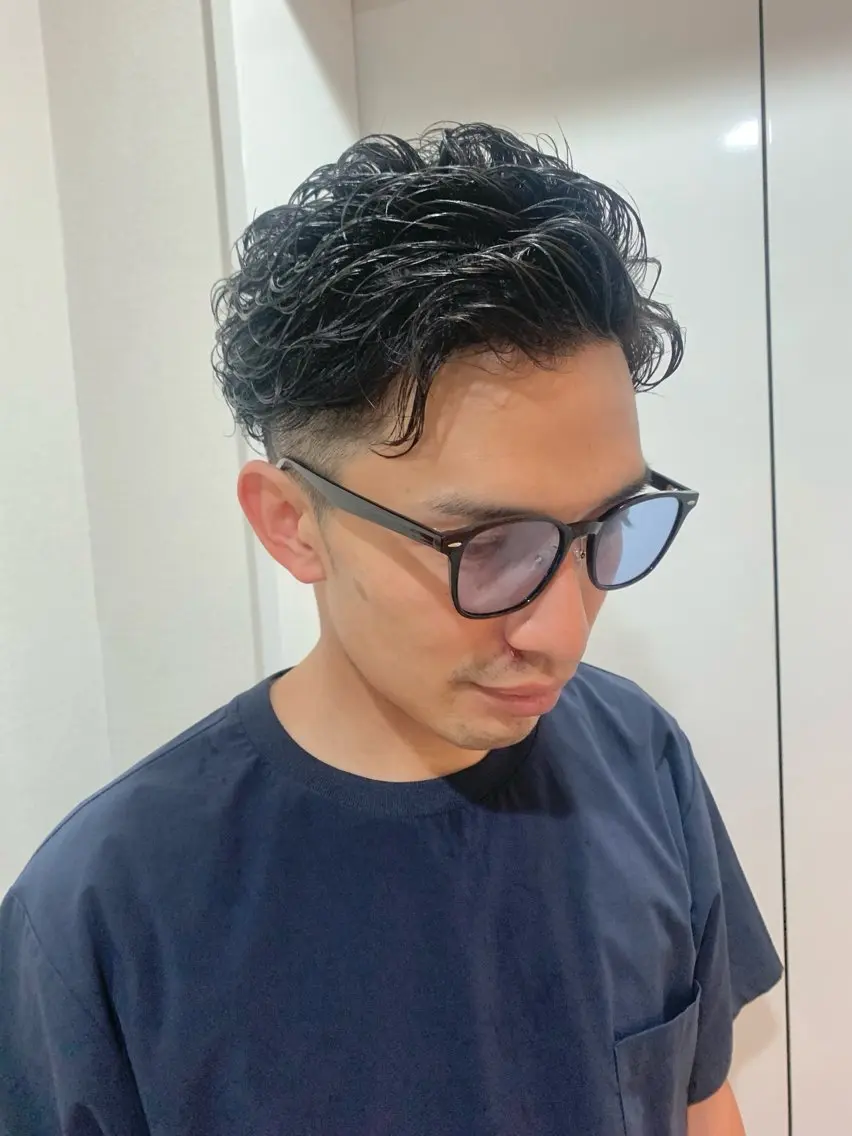 パーマ メンズ chicメンズ限定 カットモデル無料‼️のヘアスタイル