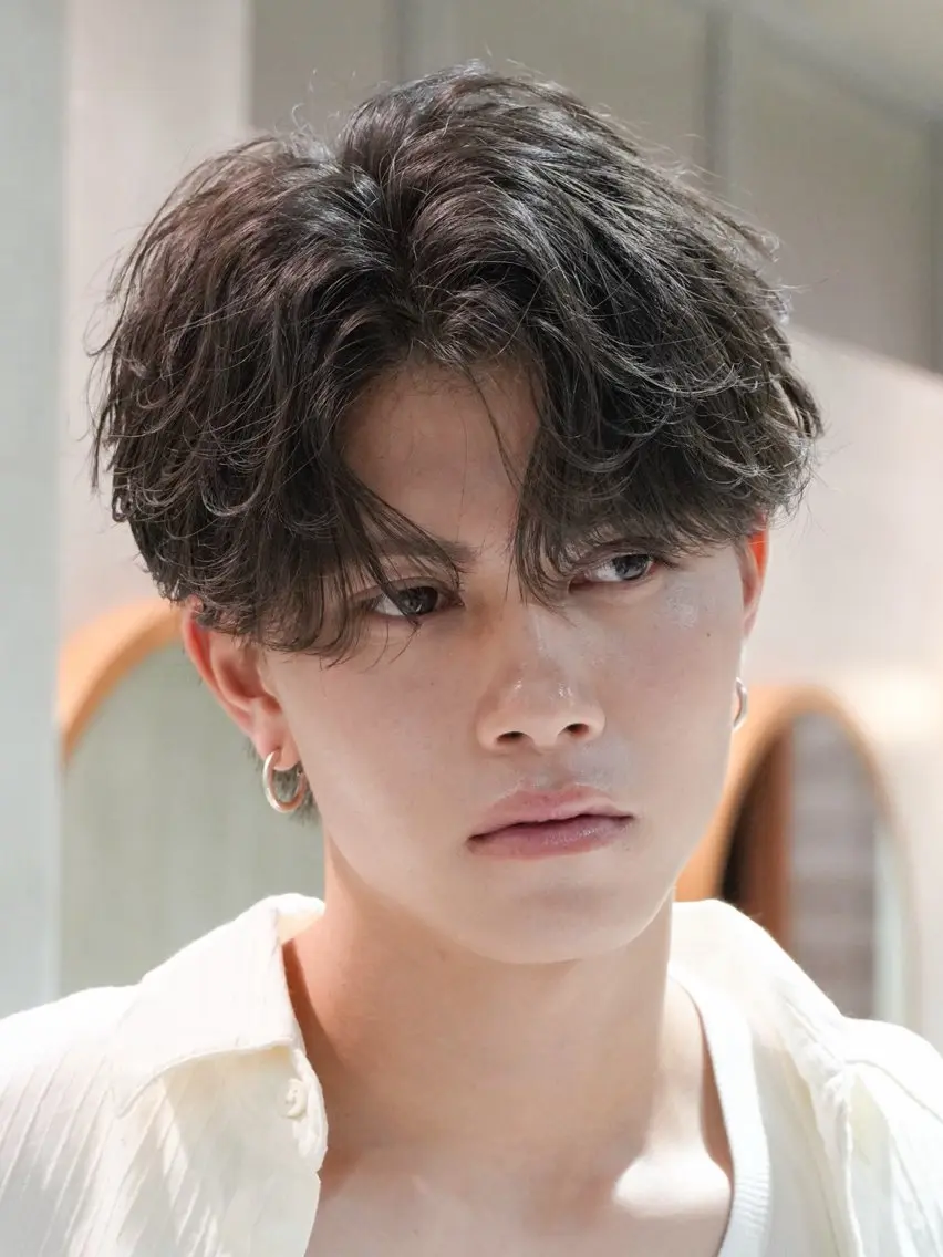 パーマ カット パーマ 岩下 凰雅のヘアスタイル