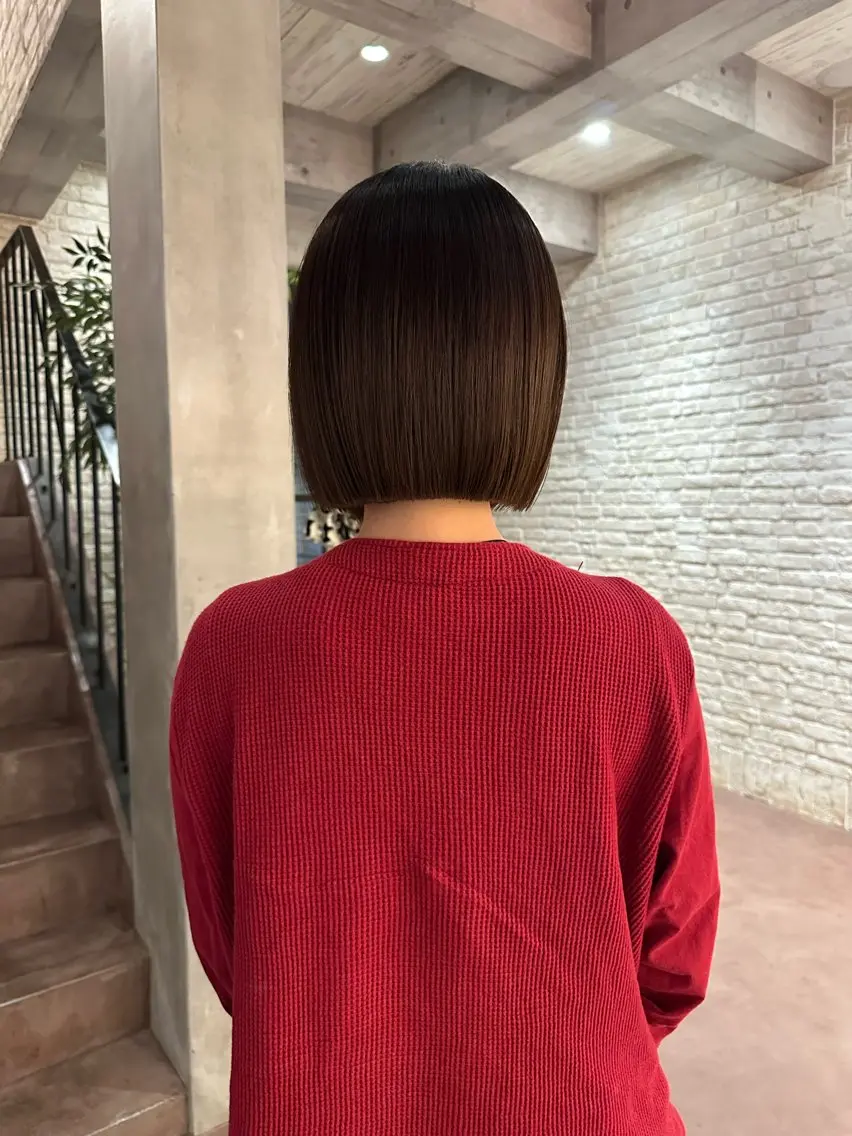 ショート 縮毛矯正・ボブ 福島立也のヘアスタイル