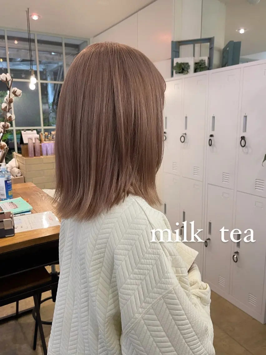 ミディアム カラー ブリーチ ダブルカラー ハイトーンカラー ヘアカラー トリートメント 🌻shuka/ケア カラーで絹髪/新宿のヘアスタイル
