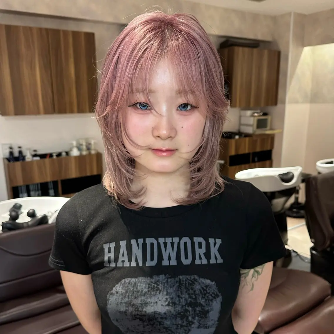 ミディアム ミディアムレイヤー レイヤーカット 横浜/透明感カラー/ 髪質改善/みやび🎀のヘアスタイル