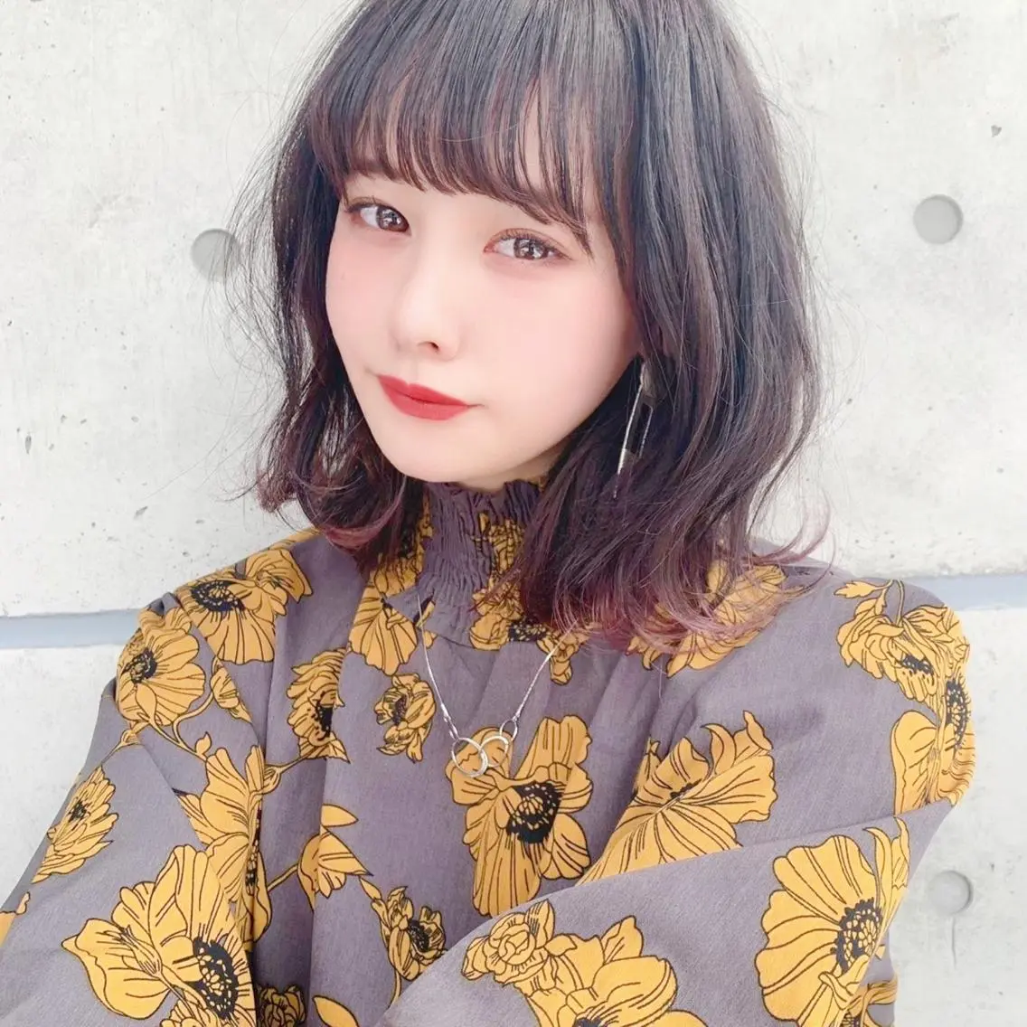 ミディアム カラー パーマ ヘアアレンジ メンズ ♡透け感カラー 大賀哲平♡のヘアスタイル
