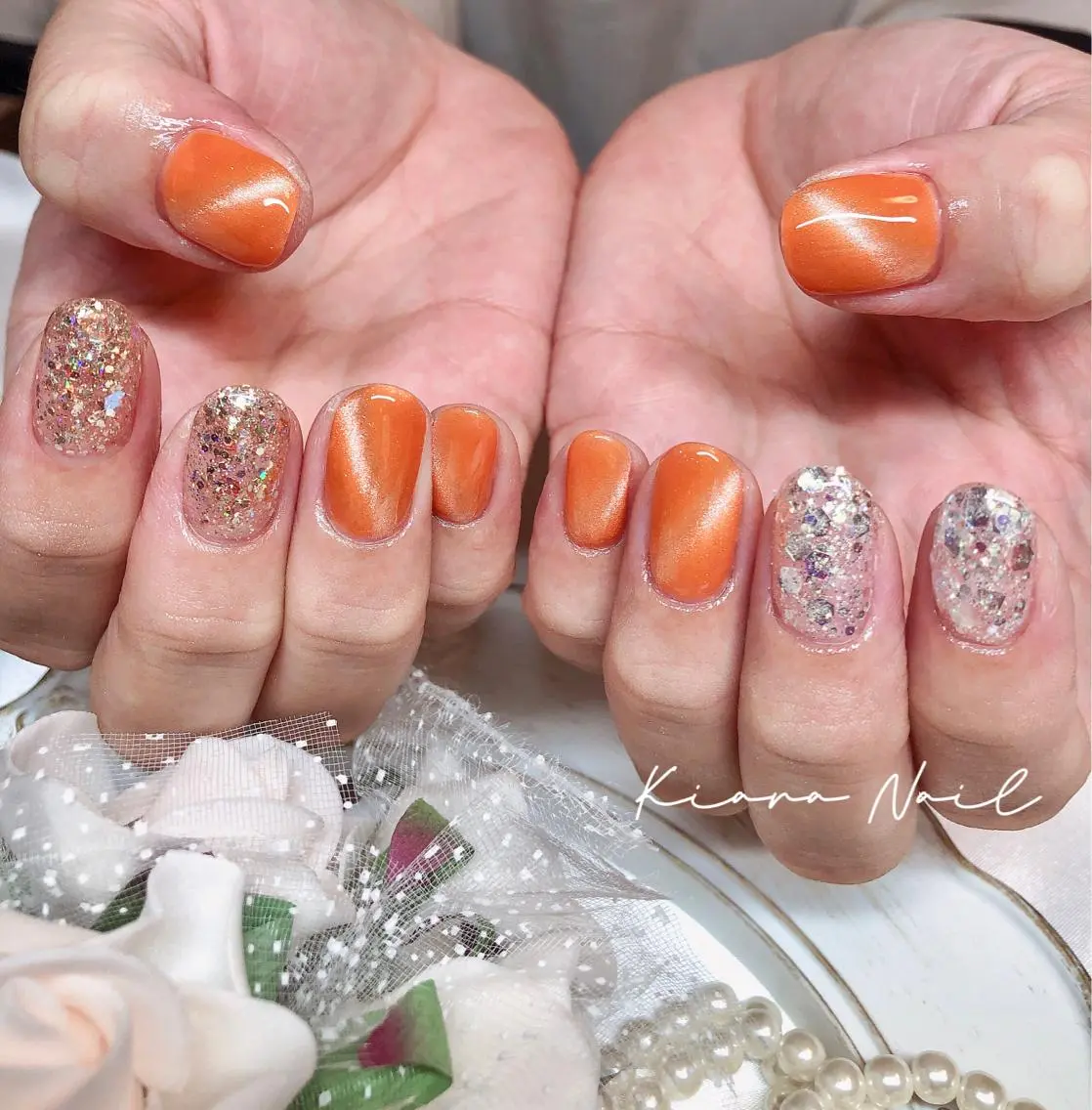 ネイル ホログラムネイル マグネットネイル 🍭Kiara Nail🍭のネイルデザイン