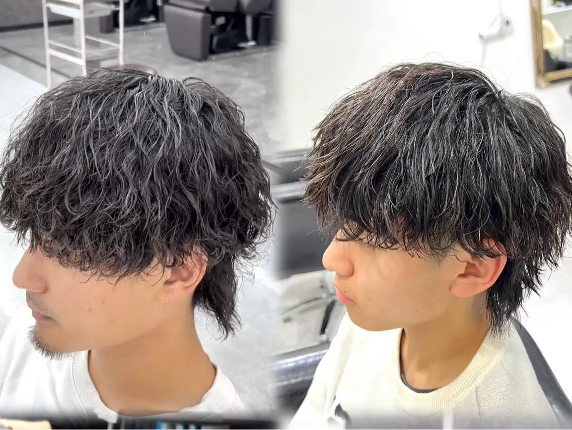 ミディアム パーマ 中嶋泰斗 パーマモデル募集のヘアスタイル