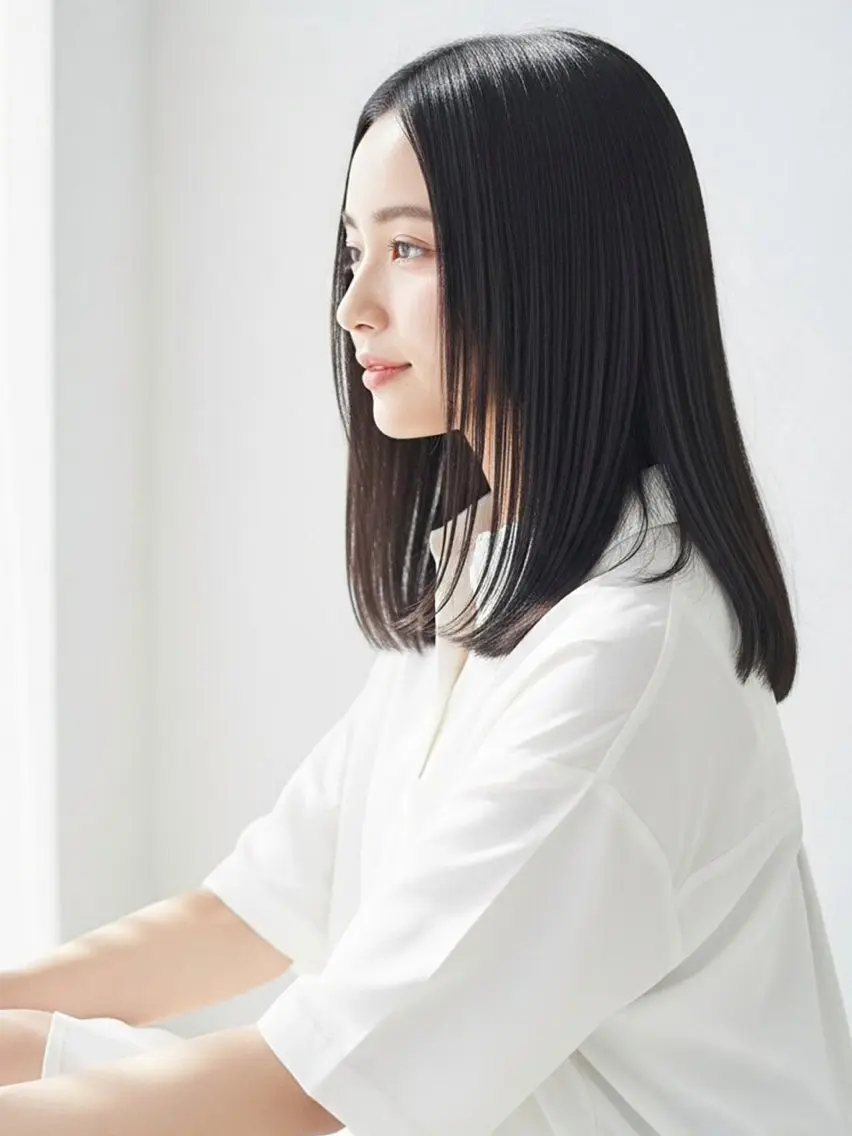 ミディアム 髪質改善/艶感カラー 田中 陵のヘアスタイル