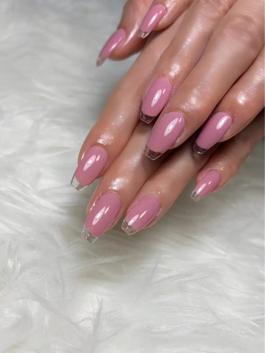 ネイル クリアネイル フレンチネイル スカルプネイル Nailsalon E's cafeのネイルデザイン