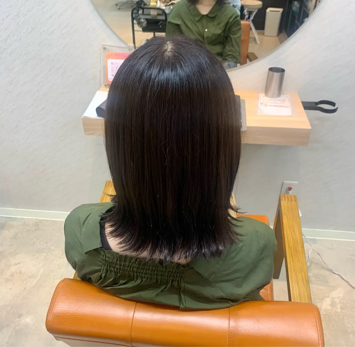 ミディアム カラー ブラウンカラー 山崎 美羽のヘアスタイル