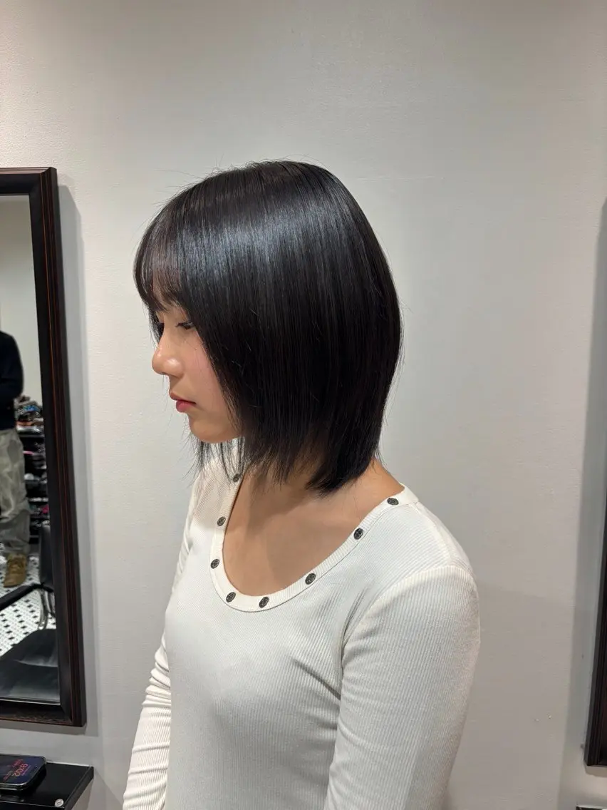 ミディアム 縮毛矯正 tsukimi .SUIのヘアスタイル