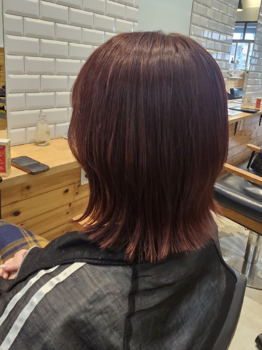 ミディアム カット ヘアカラー トリートメント MATSU 🌟個性派カラーのヘアスタイル