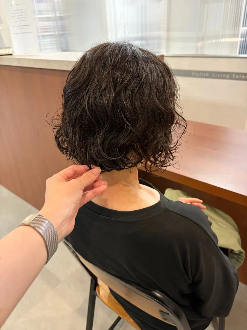 パーマ カット パーマ 透明感カラー🌼 沙奈のヘアスタイル