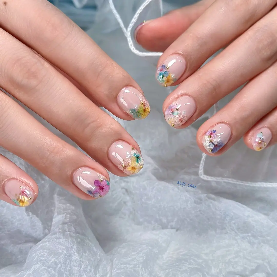 ネイル クリアネイル ハンドネイル ハンドケア BLUE CORAのネイルデザイン