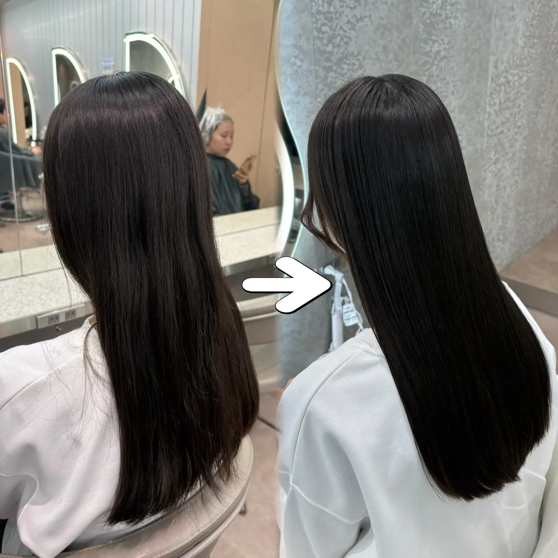 ロング ヘアアレンジ 髪質改善 レイヤーカット 縮毛矯正 酸性ストレート 縮毛矯正 トリートメント ヘアセット 大宮縮毛矯正🩵 レイヤー 佐藤和のヘアスタイル