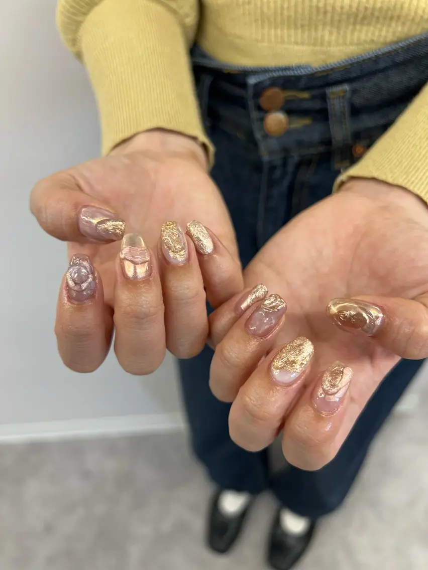 ネイル フラッシュネイル ジェルネイル 韓国ネイル 持ち込み ニュアンスネイル Bana_ Nailのネイルデザイン