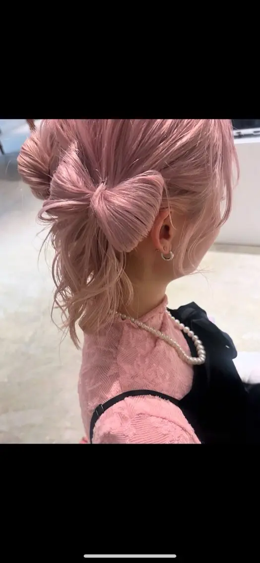 ロング カラー ヘアカラー トリートメント ピンクカラー美容師 新宿美容室🎀のヘアスタイル