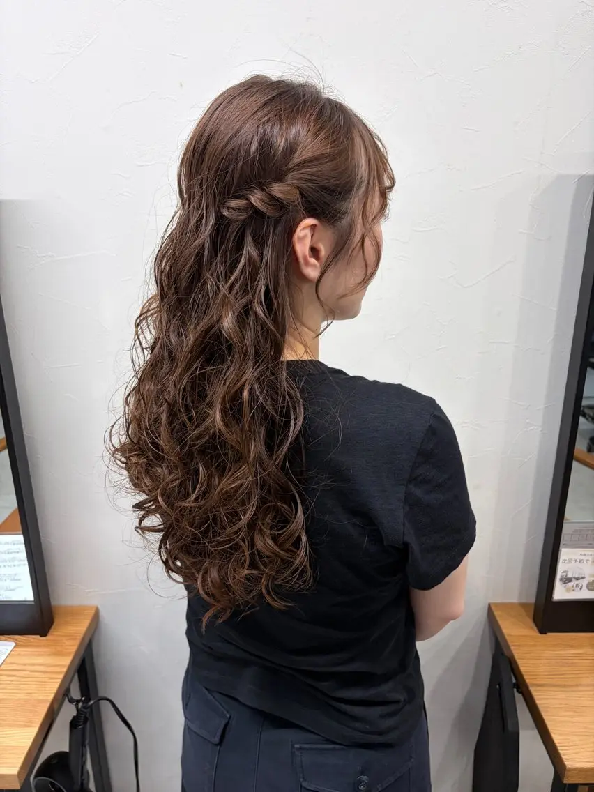 ヘアアレンジ ヘアセット メンズモテパーマ💙 fuwaのヘアスタイル