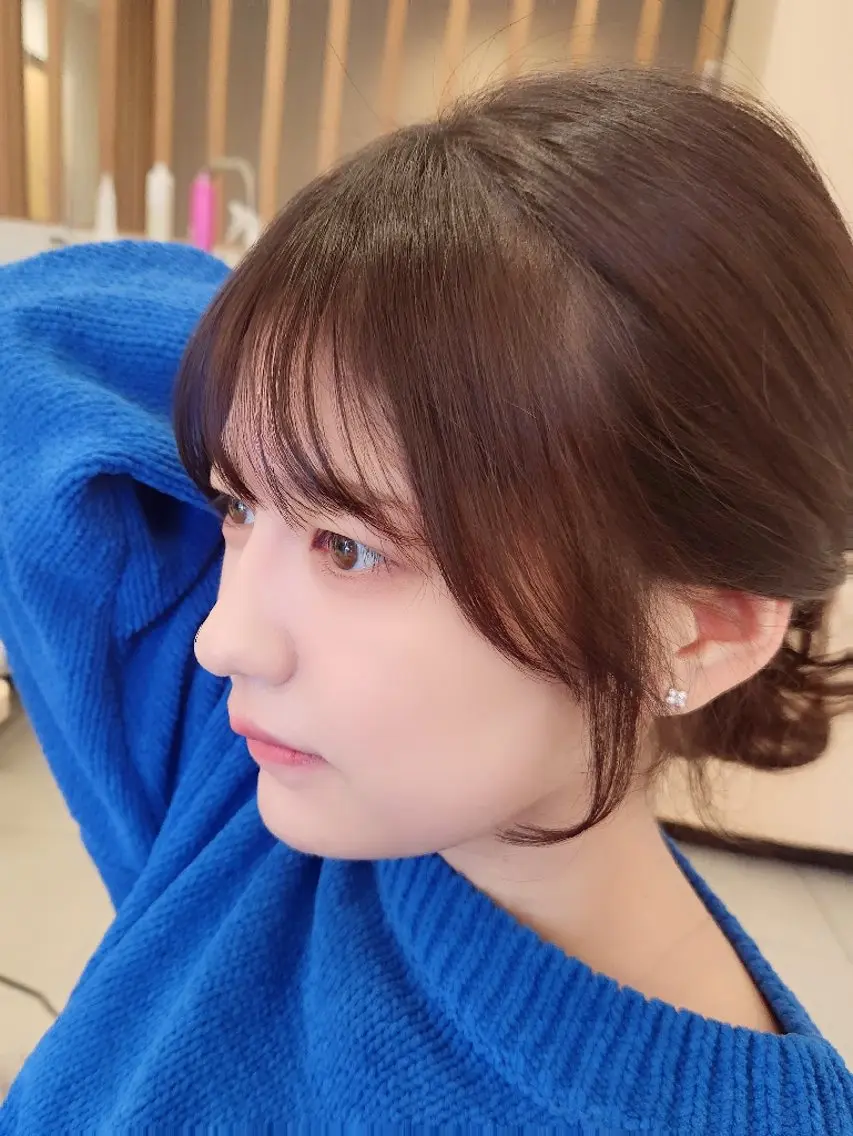 ロング 顔周りカット 韓国風ヘア レイヤー/ショート 野口勇真のヘアスタイル