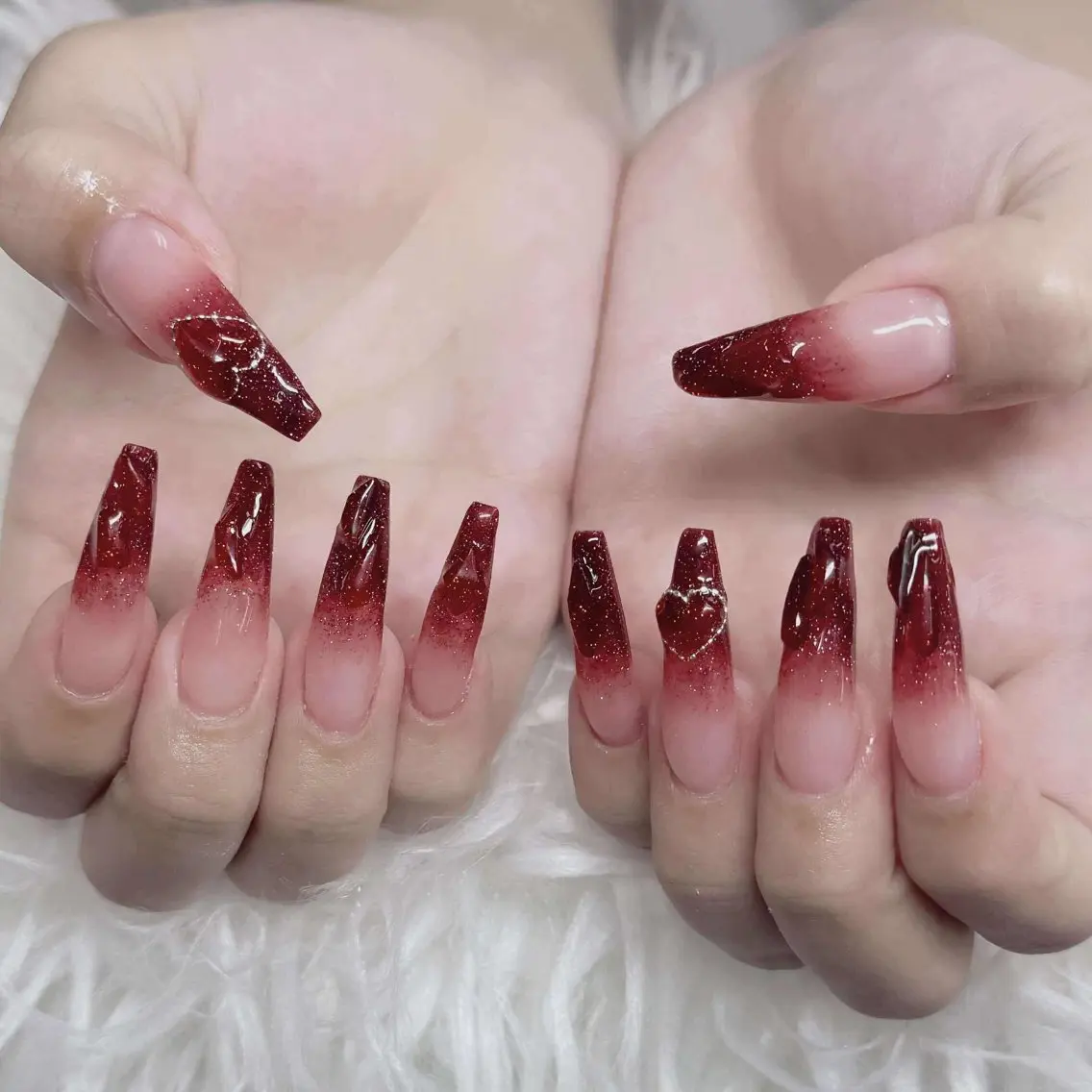 ネイル チークネイル 長さ出し フットネイル マグネットネイル 持ち込み ハンドネイル ANH NAIL ゴテゴテ専門店💎のネイルデザイン