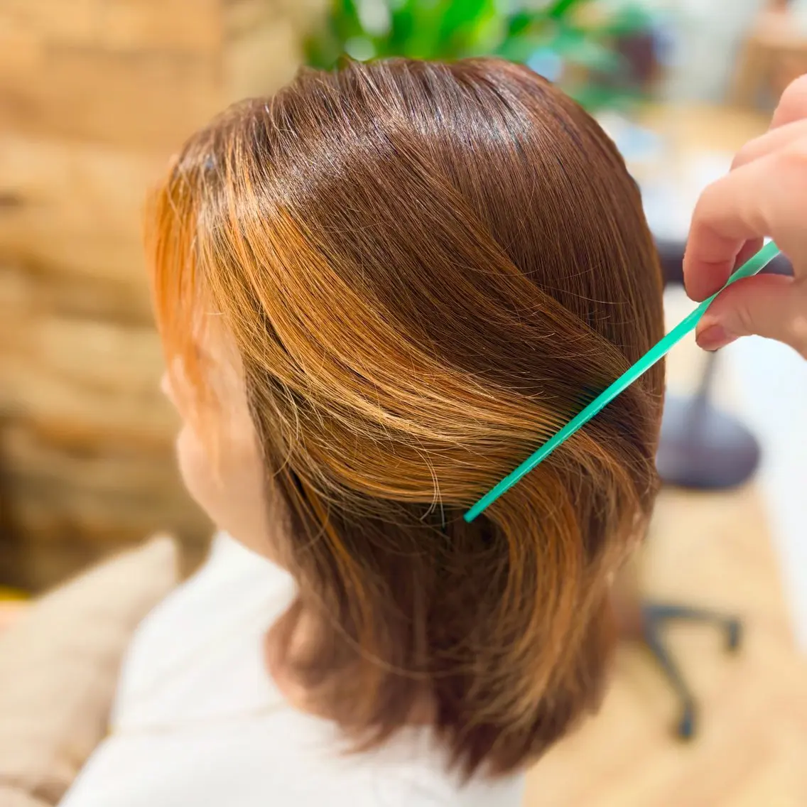 ミディアム カラー ミストバング  フェイスフレーミング Liinoアイナ /女性モデル様募集中のヘアスタイル