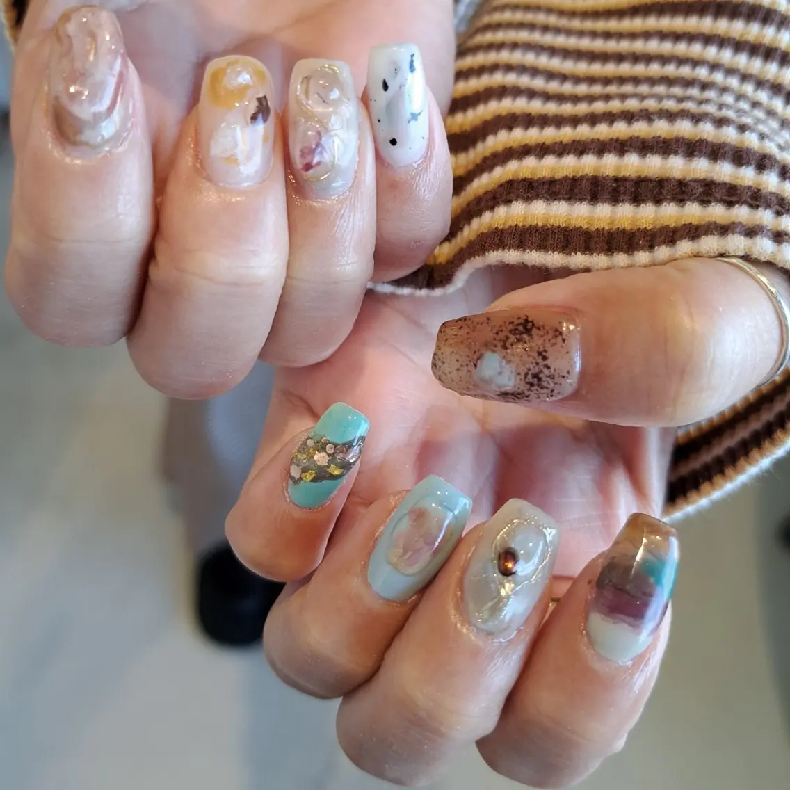 ネイル アートネイル ジェルネイル 持ち込み ニュアンスネイル Nail mood デザイン持ち込みokのネイルデザイン