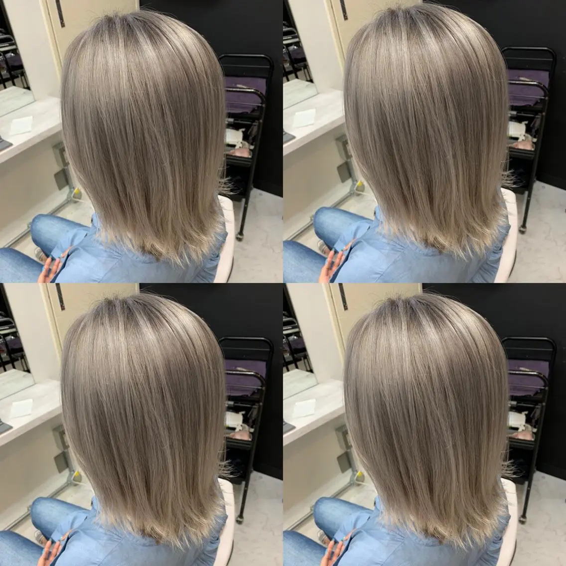 ショート カラー シルバー ホワイトシルバー カット ヘアカラー トリートメント ✨レイヤー/髪質改善 /縮毛矯正✨ナカムラのヘアスタイル