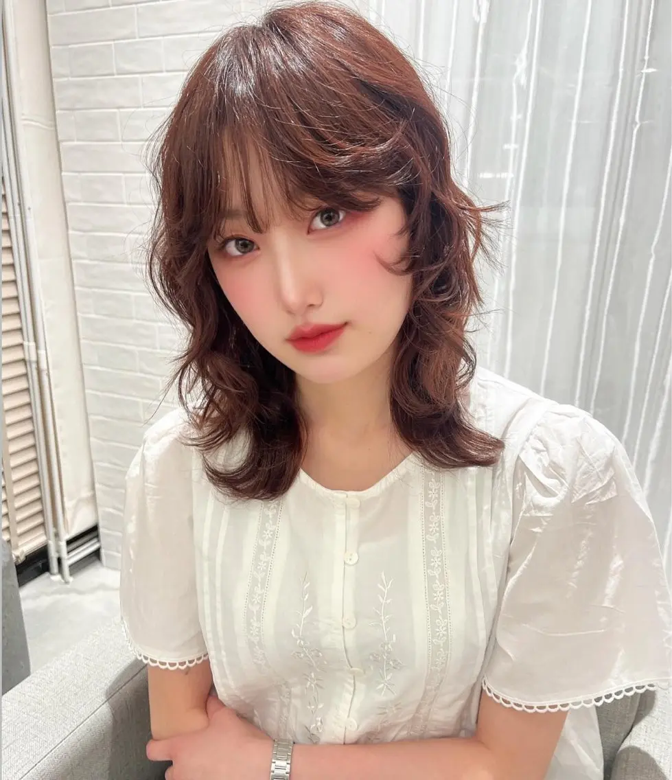 ミディアム カラー ヘアカラー トリートメント stair:case 💖大類舞衣子💖のヘアスタイル