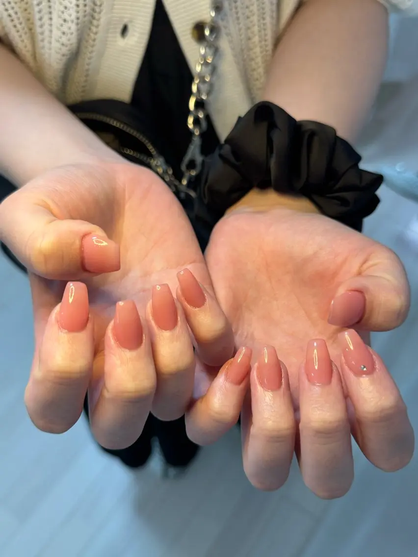ネイル アートネイル オーロラネイル チークネイル フレンチネイル ガラスフレンチ ハンドネイル 🎀🎀YooLi Nail Salonのネイルデザイン