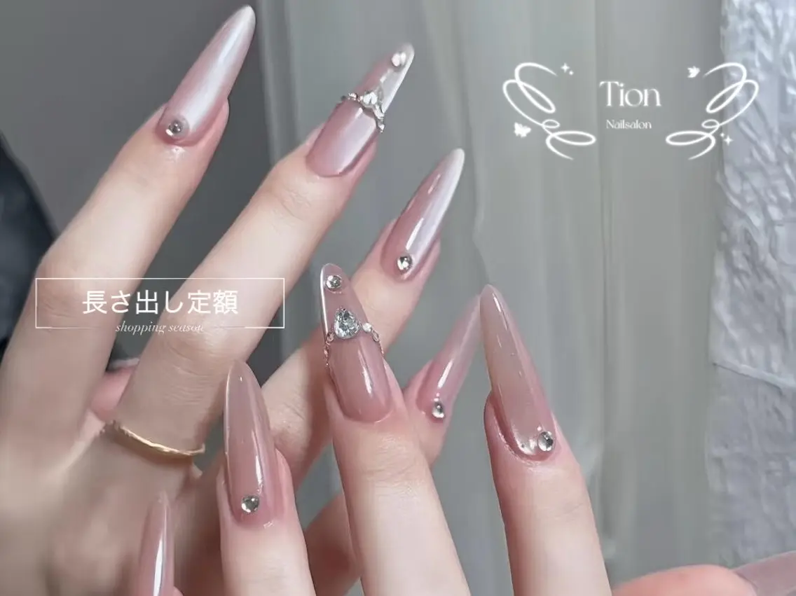 ネイル チークネイル 長さ出し フットネイル フレンチネイル ジェルネイル Nailsalon Tion　川崎店のネイルデザイン