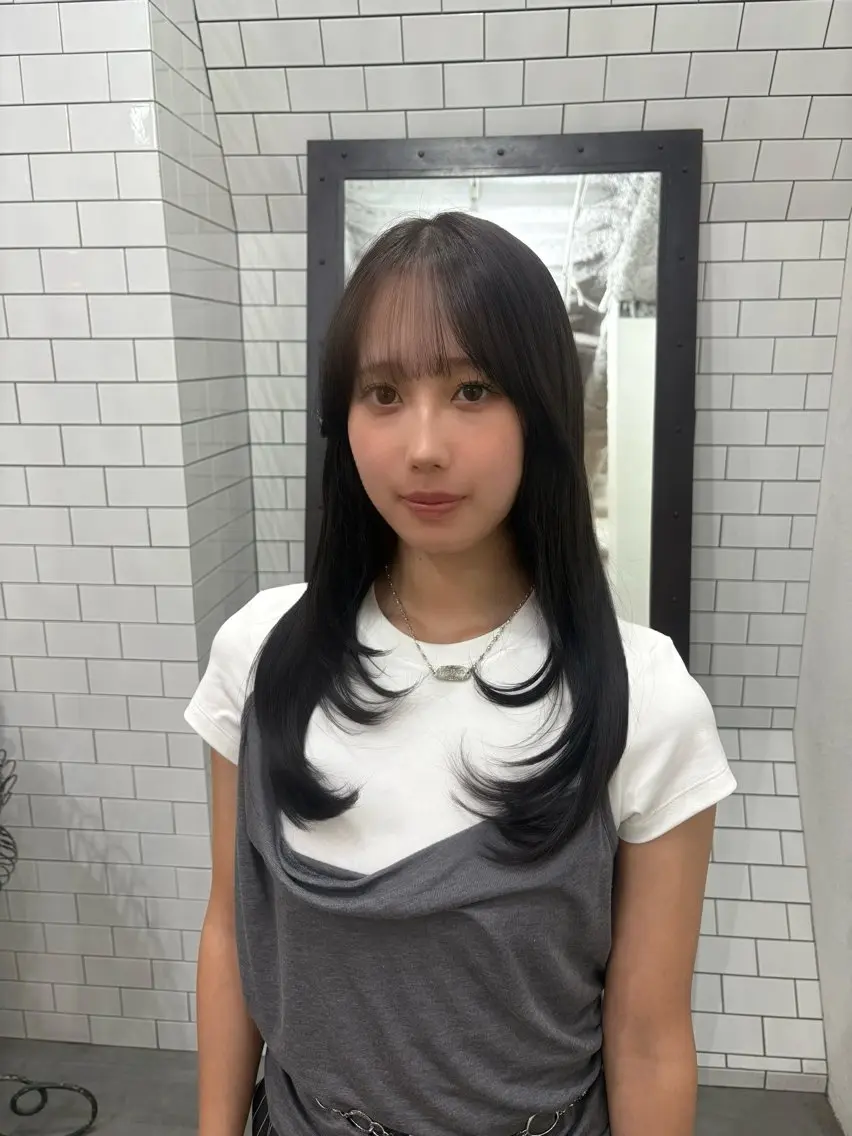 ロング チョコレートブラウン カラーモデル　広島市 legare凜🌻✨のヘアスタイル
