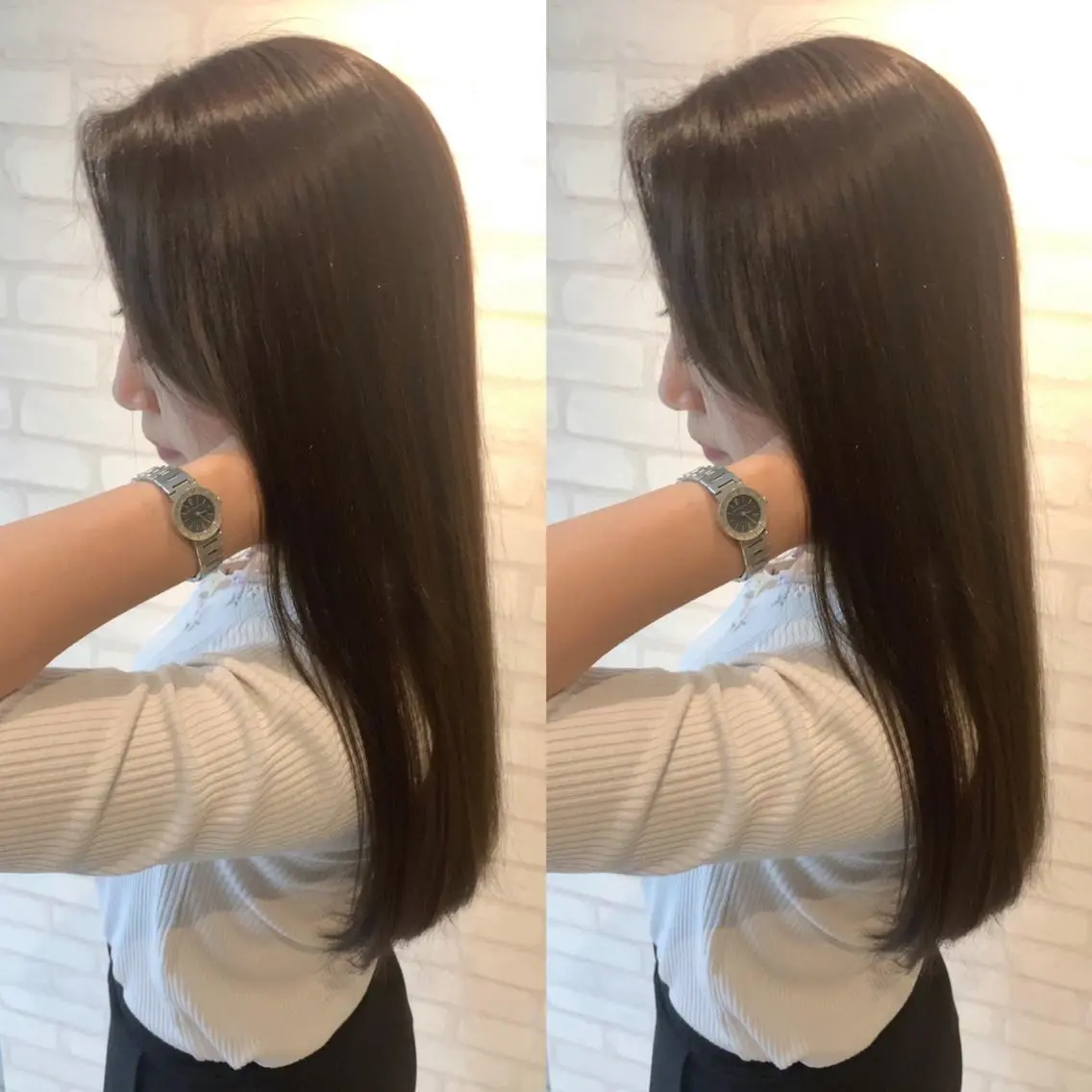 ロング 髪質改善 髪質改善カラーのヘアスタイル