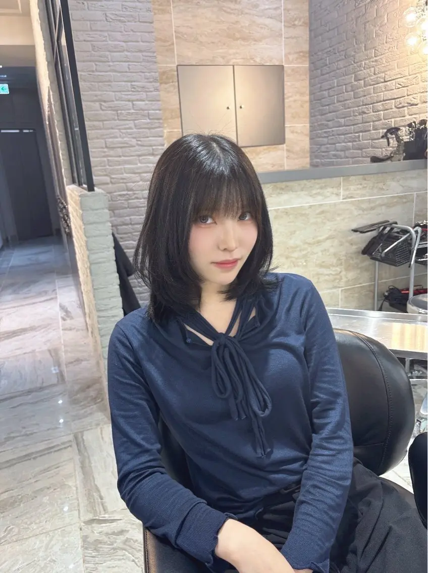 ミディアム ヘアカラー トリートメント 韓国/髪質改善カラー /shutoのヘアスタイル