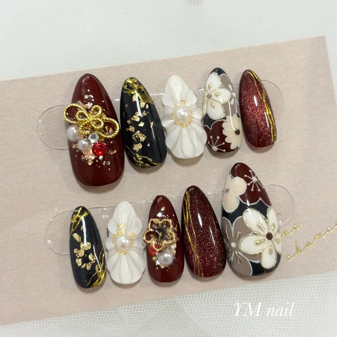ネイル 成人式 ネイルチップ YM nailのネイルデザイン