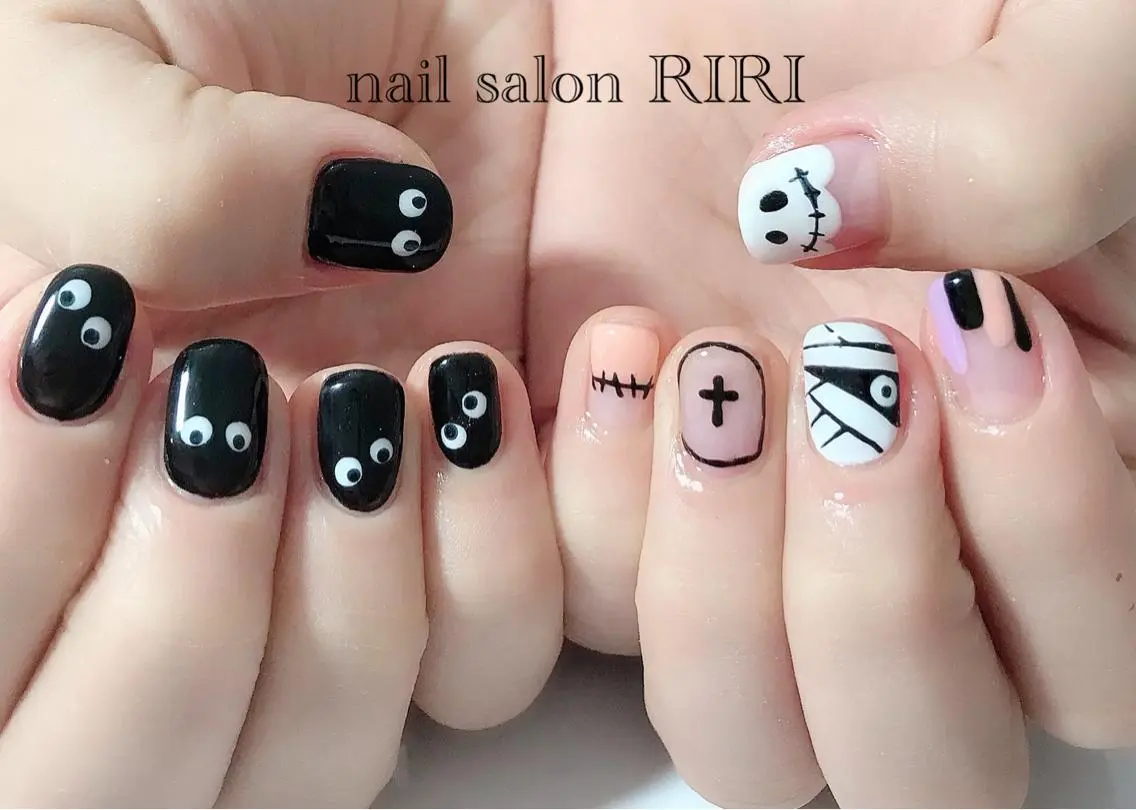 ネイル ハロウィン RIRI リリのネイルデザイン