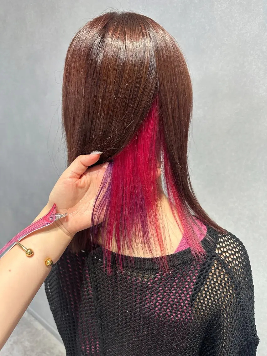 ミディアム カラー ヘアカラー 唐澤 千尋のヘアスタイル