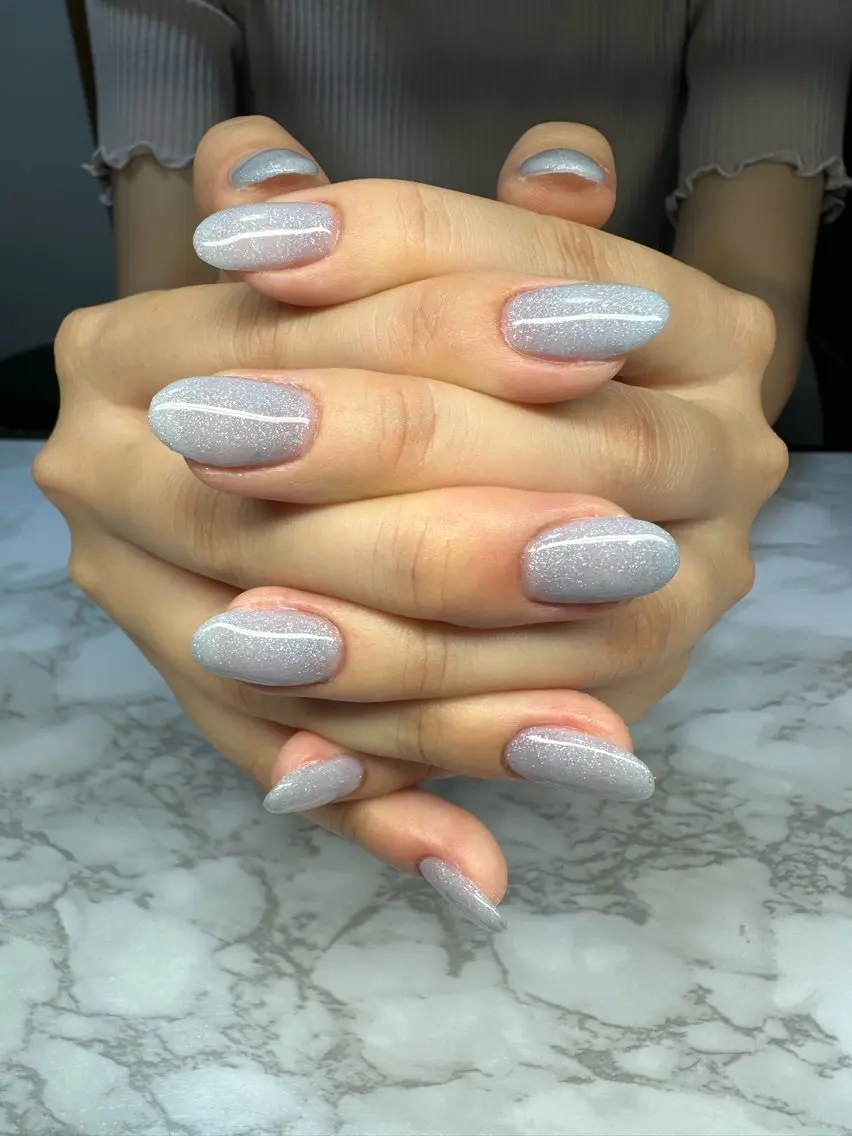 ネイル オーロラネイル ワンカラーネイル 夏ネイル Mai’s nailのネイルデザイン