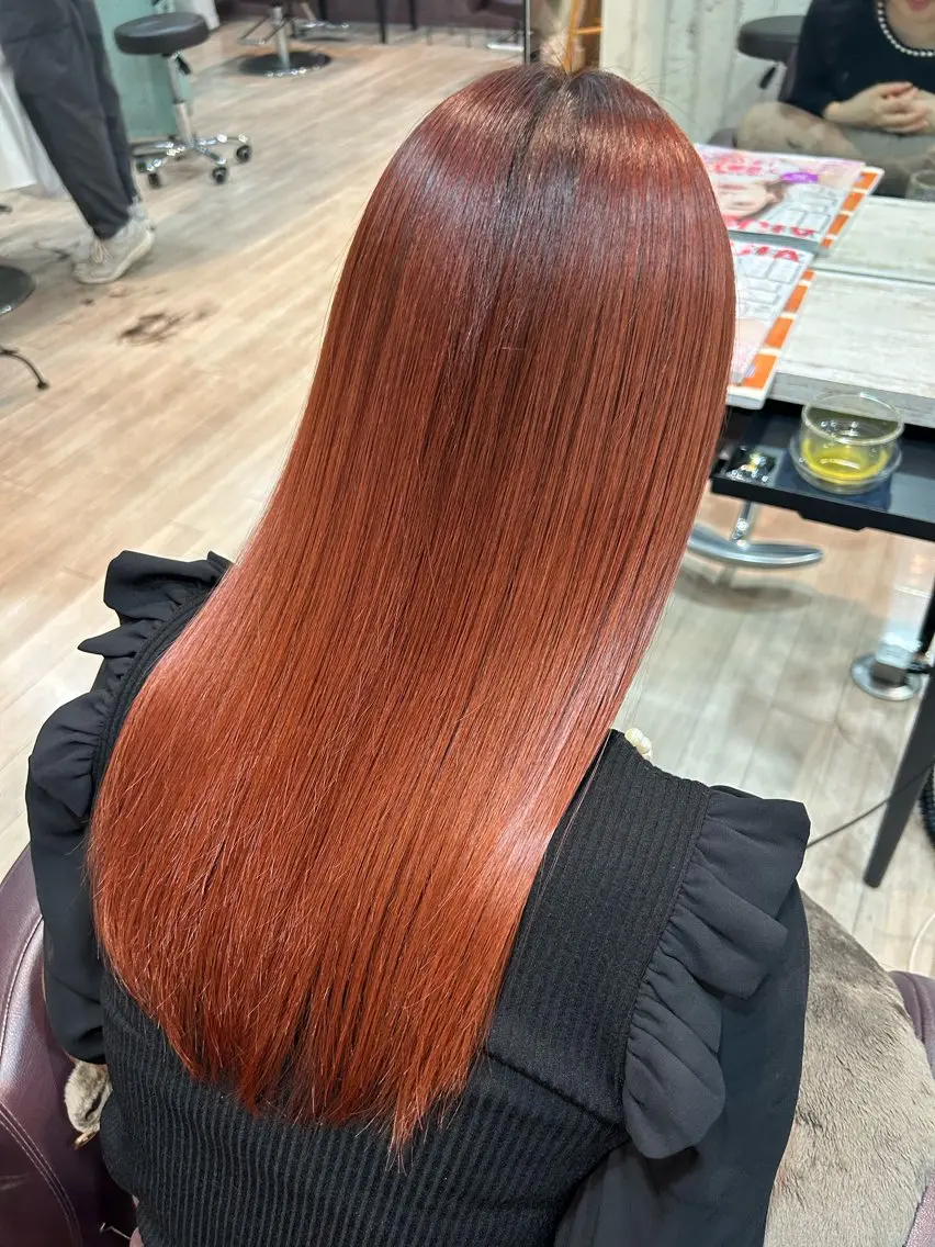 ロング ヘアカラー トリートメント 💛艶カラー髪質改善 💛MIYUのヘアスタイル