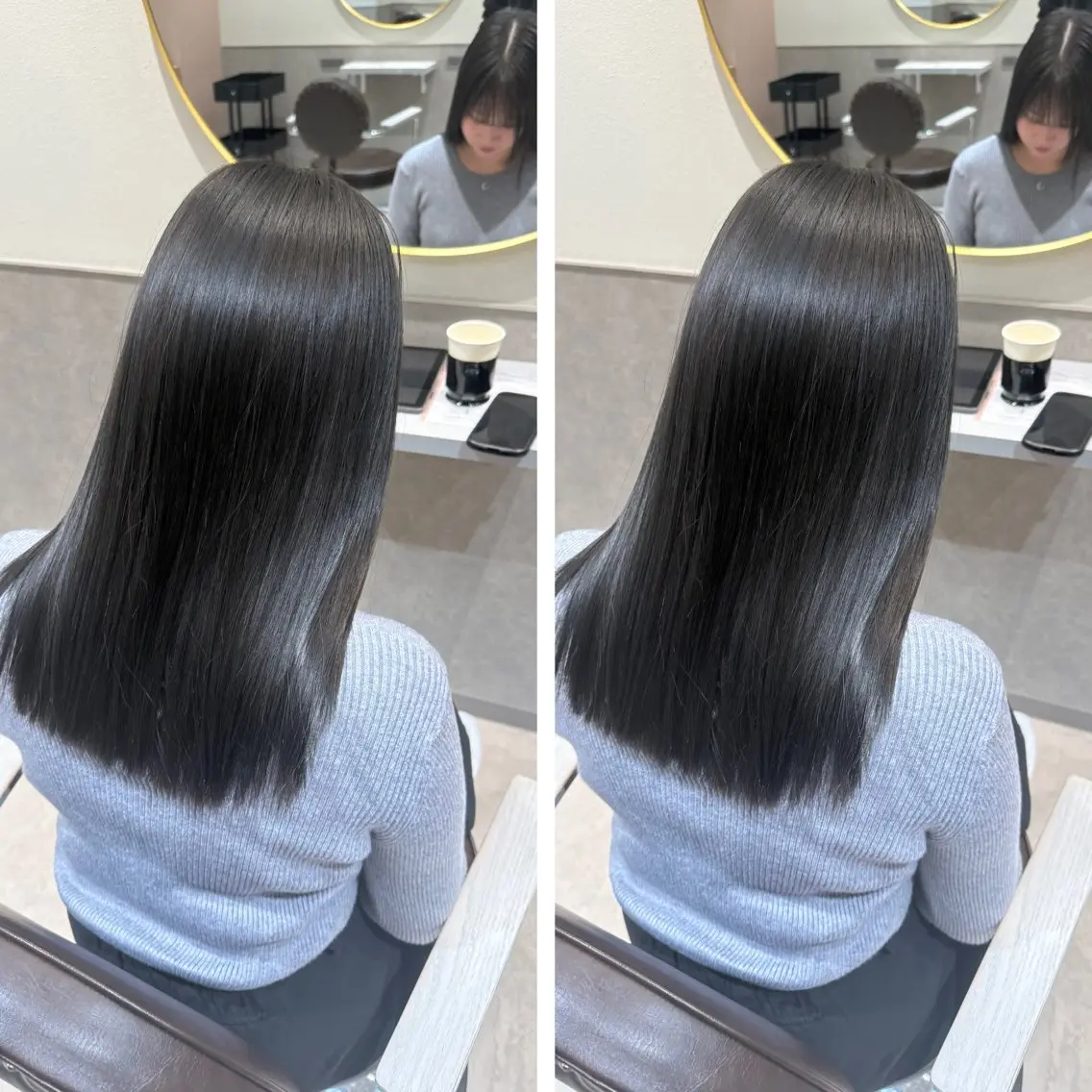 ミディアム カラー カット ヘアカラー トリートメント 髪質改善カラー/銀座 /縮毛矯正/森田のヘアスタイル