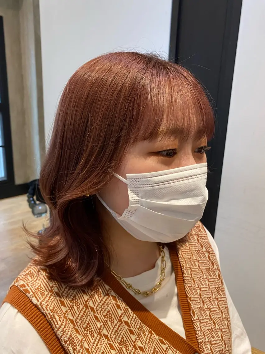 セミロング カット ヘアカラー トリートメント 新宿/顔周りカット +レイヤー=しずく♩のヘアスタイル