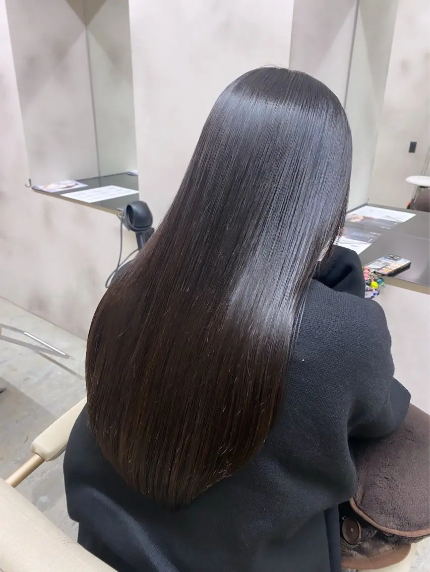 ロング カット 縮毛矯正 木村 蓮のヘアスタイル