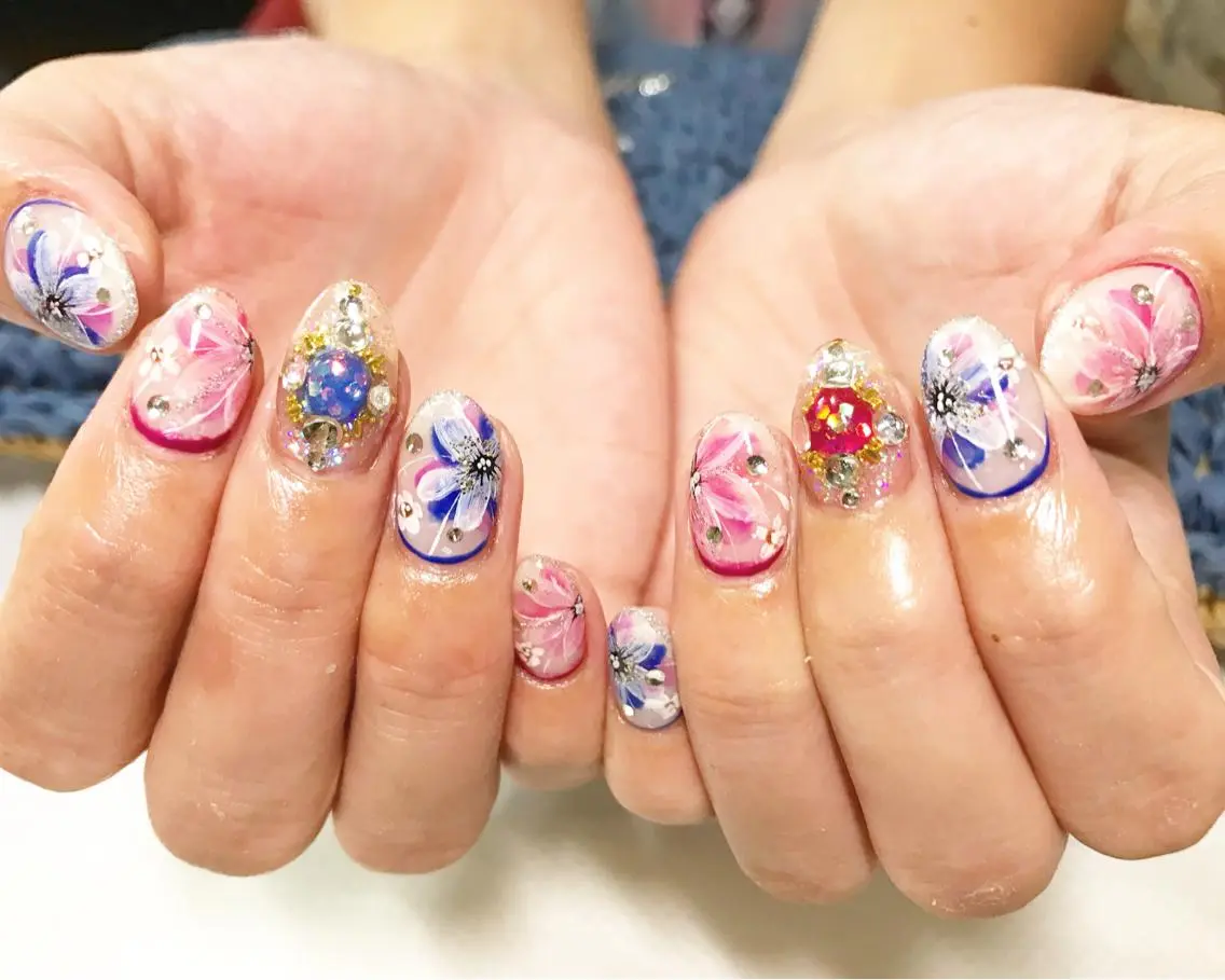 ネイル フラワーネイル フットネイル シンプルネイル 春ネイル 夏ネイル nail fufla ♡yamane♡のネイルデザイン