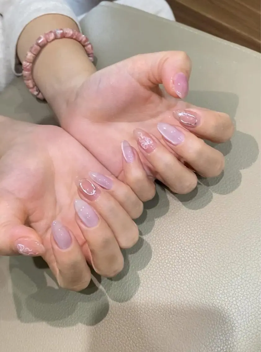 ネイル チークネイル フットネイル フレンチネイル グラデーション 韓国ネイル YUKI NAILのネイルデザイン