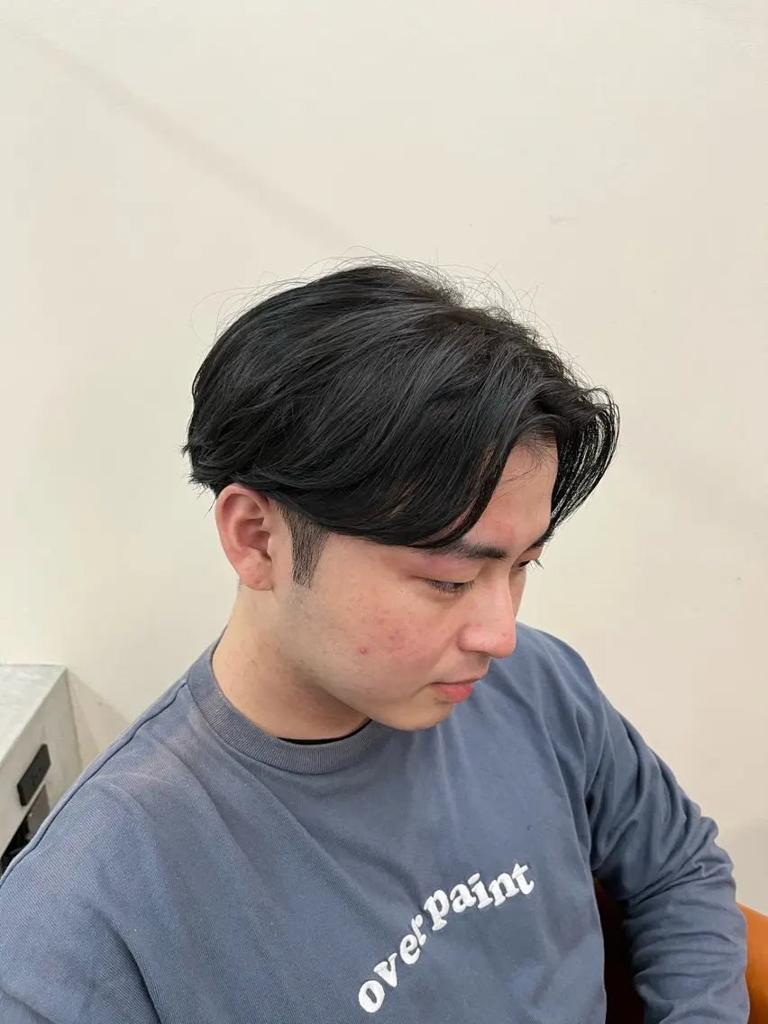 メンズ フェザーパーマメンズ ピンパーマ京都駅前のヘアスタイル