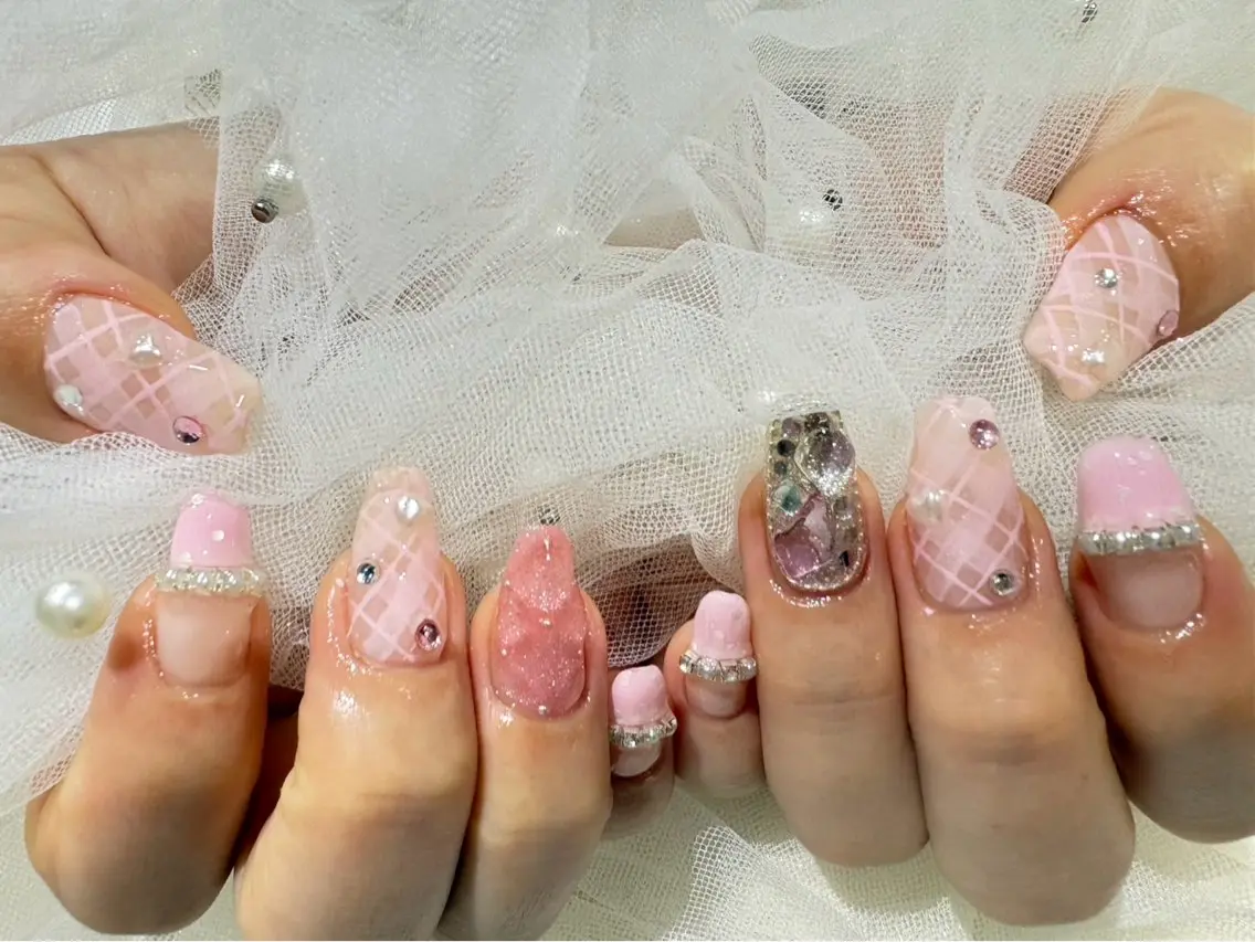ネイル ピンク Nail R🌷 AKARI恵比寿のネイルデザイン