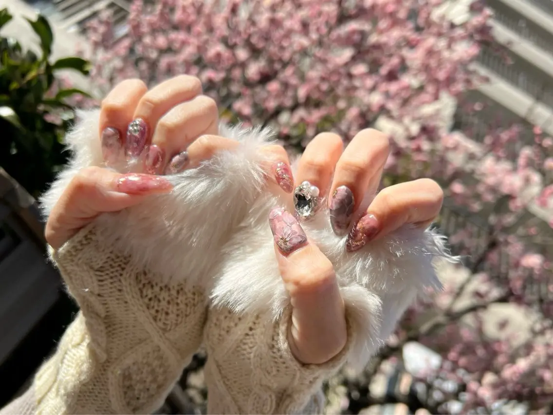 ネイル 春ネイル ハンドネイル Nail salon Cielel⟡Ayaのネイルデザイン
