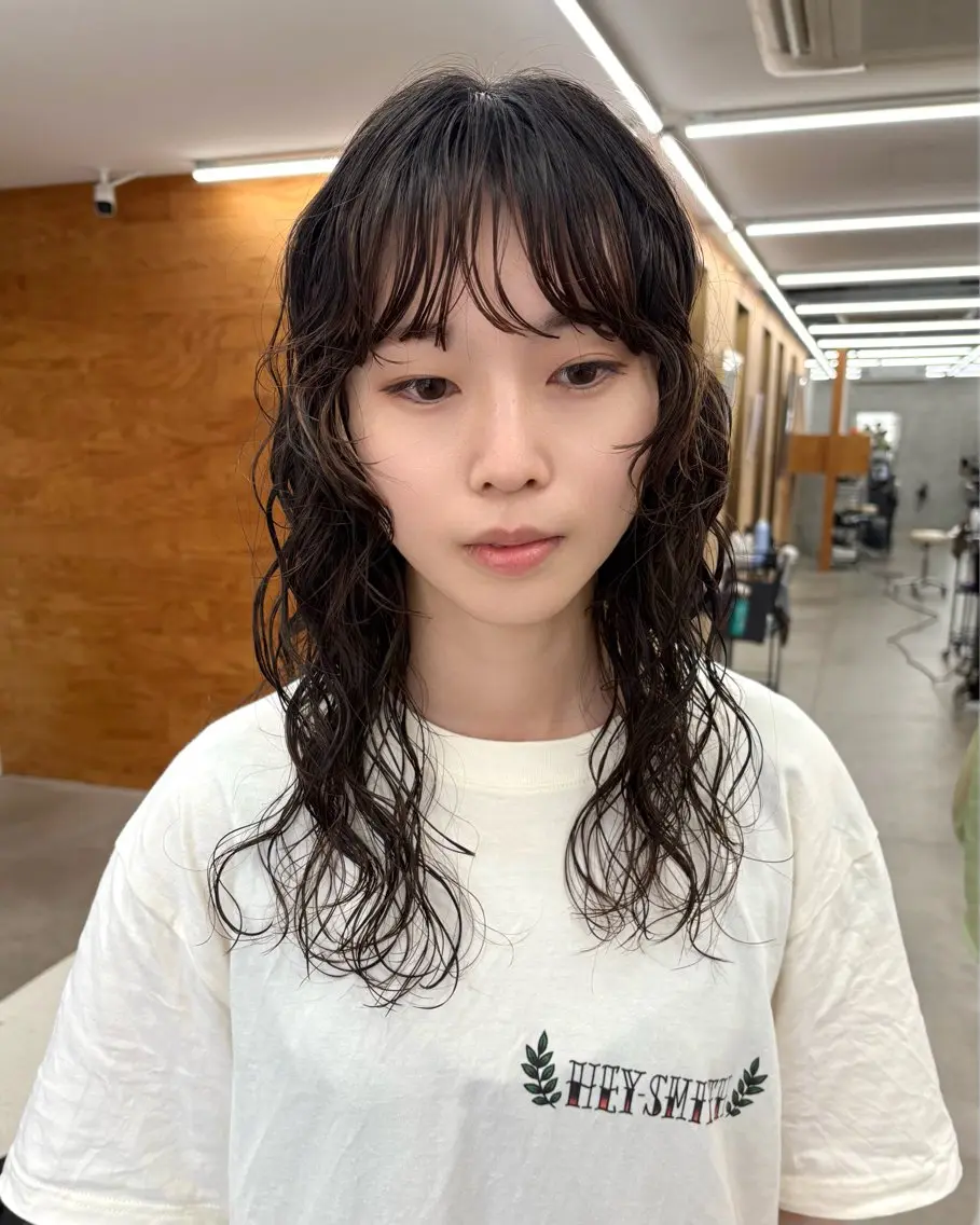 セミロング パーマ セミロングパーマ 似合わせカット デジタルパーマ tuco 森田浩平のヘアスタイル