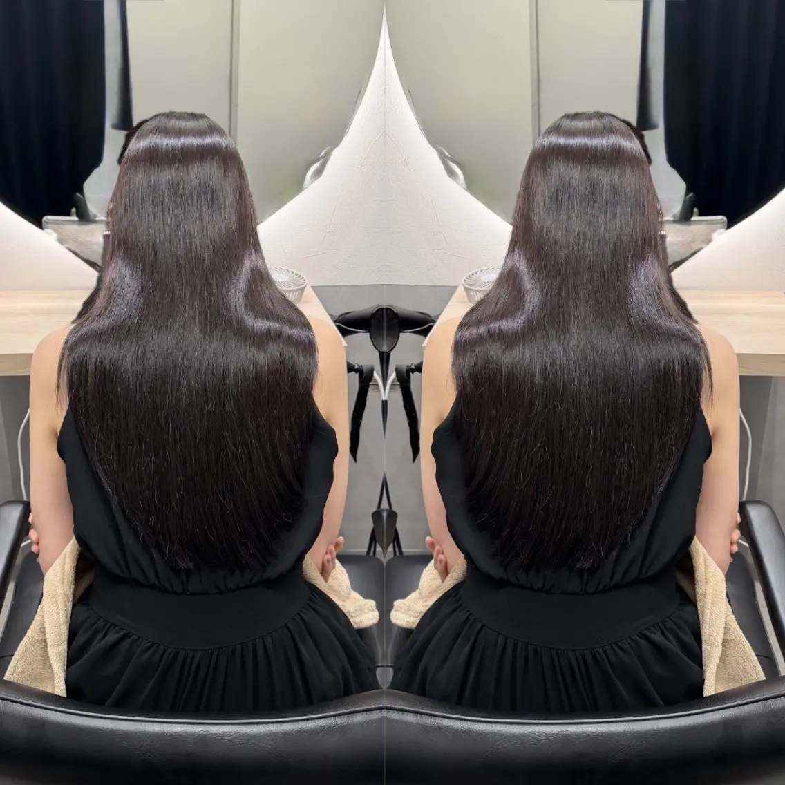 ロング レイヤーカット 縮毛矯正 縮毛矯正 🔆ReFaで作る 髪質改善🔆のヘアスタイル