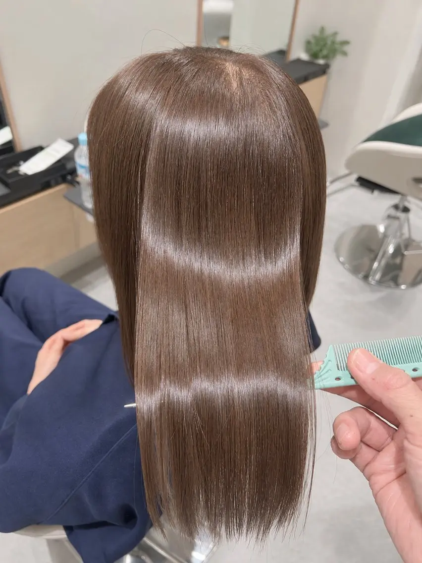 セミロング カラー 柳澤 武宏のヘアスタイル