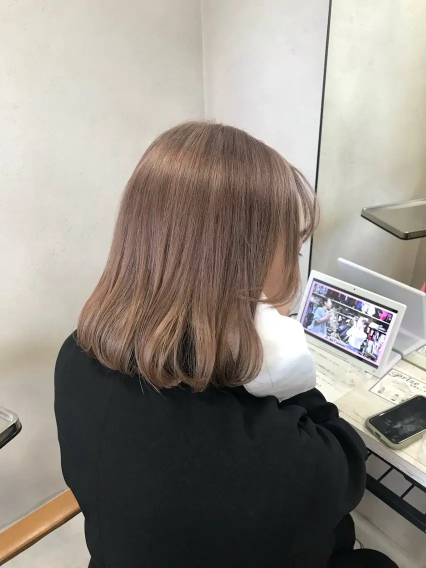 透明感upケアブリーチダブルカラー♡🤎♡【髪質改善inケアカラー】の写真