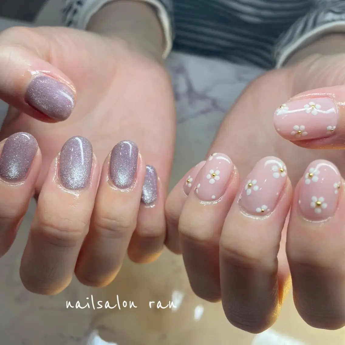 ネイル マグネットネイル ハンドネイル ハンドケア nailsalon ranのネイルデザイン