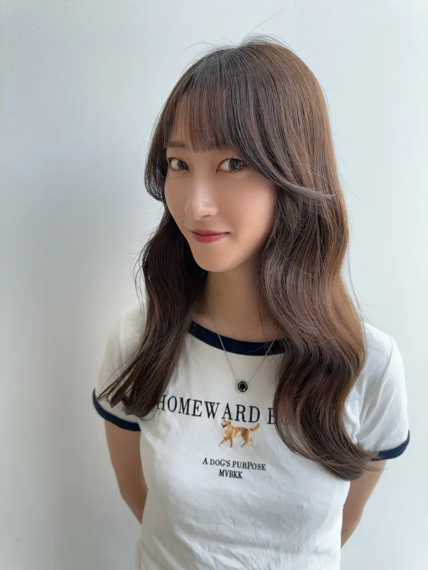 ロング カラー 🍓韓国ヘア レイヤ ーカット🍓笠原 葵のヘアスタイル