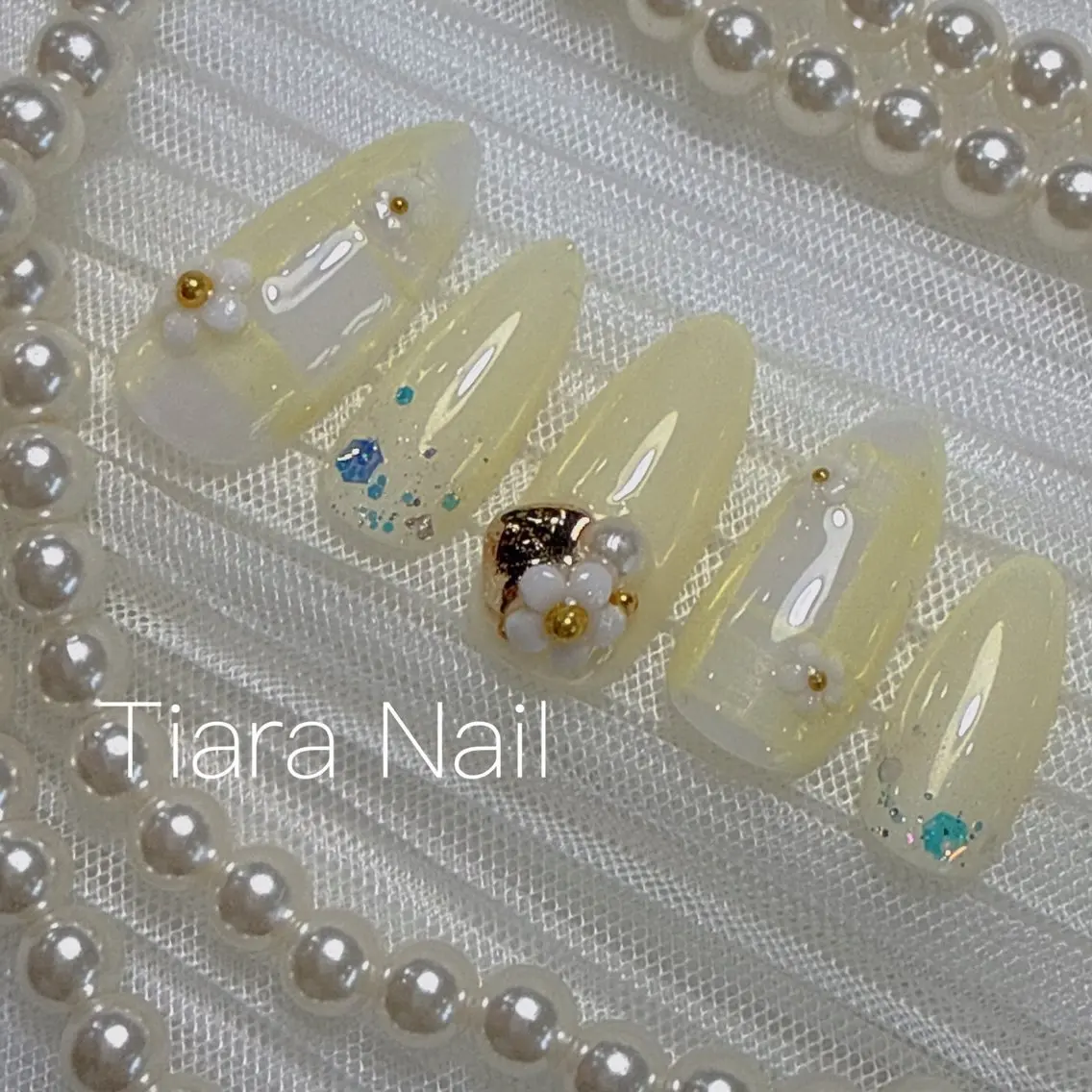ネイル 春ネイル 福岡⭐︎春吉 tiara nailのネイルデザイン